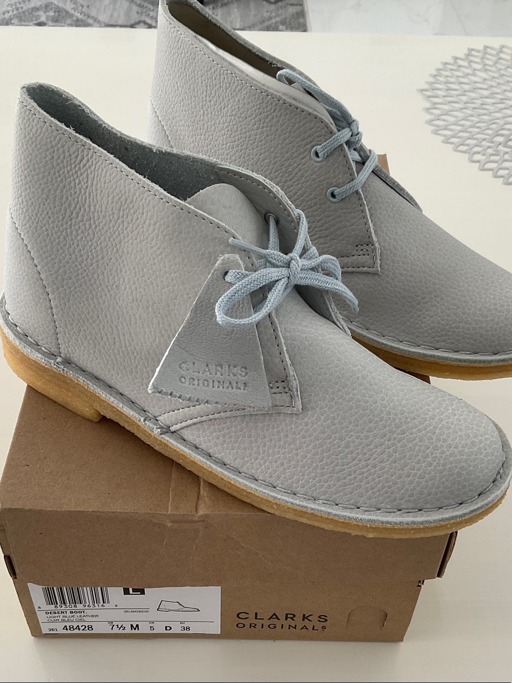 Clarks Originals Light Gray Desert Boots